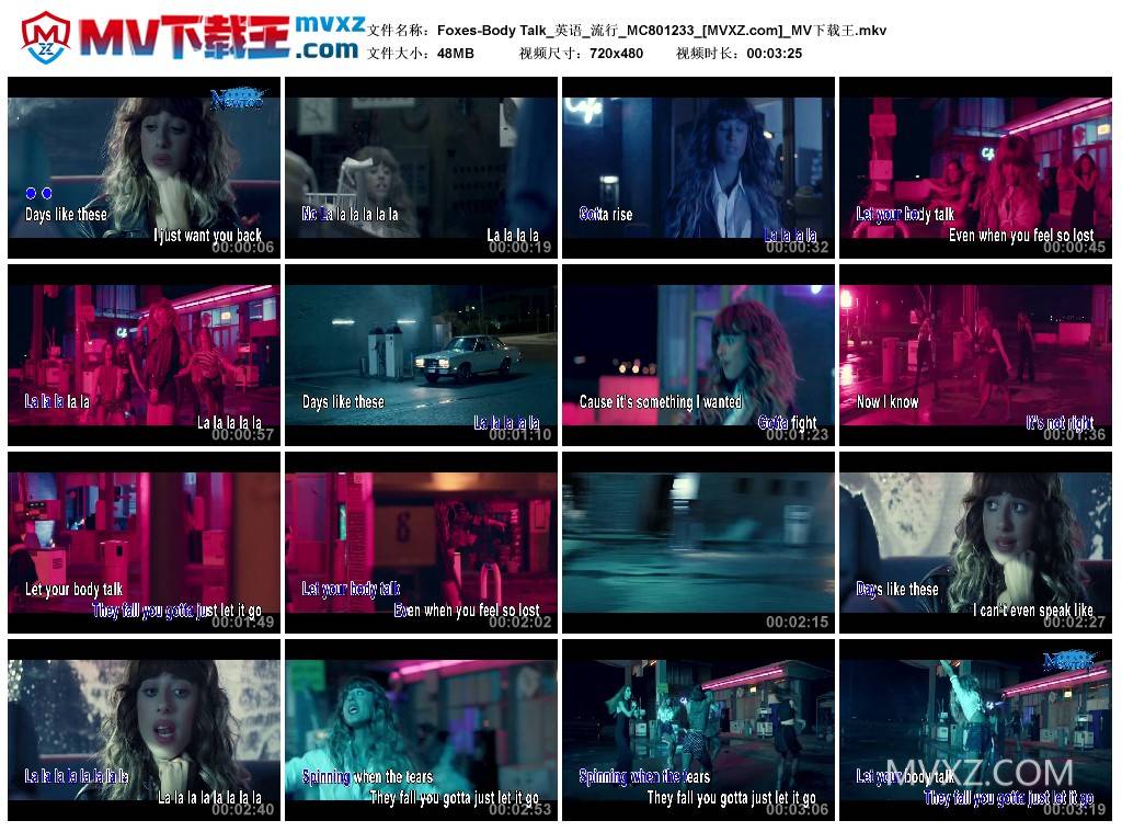 Foxes-Body Talk_英语_流行_MC801233